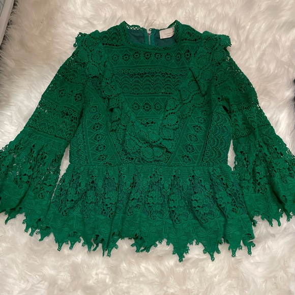 Vici Tops - VICI COLLECTION, Green, Size Medium, Top
